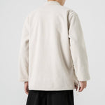 Thickened Diagonal-front Loose-fitting Belted Jacket