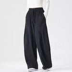 Zen-inspired Elastic Waist Loose Casual Pants