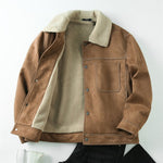 Suede Vintage Plus Velvet Warm Jacket