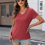 Zeagoo 2 Pack Short Sleeve Shirts Casual Soft V Neck Basic Tee