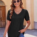 Zeagoo Blouse Women's V-Neck Casual T-Shirt (DE Only)