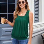 Zeagoo  Tank Tops Square Neck Loose Fit Going Out Tops