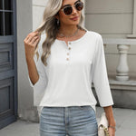 Zeagoo 3/4 Length Sleeve Women Tops Blouses
