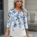 Zeagoo 3/4 Length Sleeve Women Tops Blouses