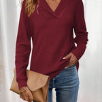 Zeagoo Sweaters for Women Long Sleeve Shirts V Neck Knit Pullover