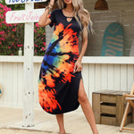 Zeagoo Maxi Dress with Pockets Short Sleeve Sundress