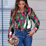 Zeagoo Button Down Shirts Dressy Floral Printed Blouse