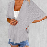 Zeagoo 3/4 Sleeve Cardigans Open Front Beach Coverup
