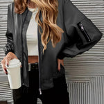 Zeagoo Bomber Jacket Women's Short Blouson Jacket (DE Only)