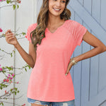 Zeagoo Short Sleeve Shirts Loose Fit V Neck T Shirts