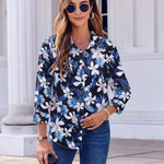 Zeagoo Button Down Shirts Dressy Floral Printed Blouse