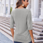 Zeagoo Loose Short Sleeve Tunic Tops Crochet Knit Pullover Sweater