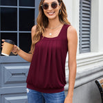 Zeagoo  Tank Tops Square Neck Loose Fit Going Out Tops