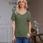 Zeagoo Women's Blouse Short Sleeve Lace Top (DE Only)