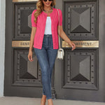 Women Vintage Short Sleeve Cardigan Elegant Button Up Bolero Shrugs for Dresses S-XXL - Zeagoo (Us Only)