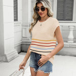 Zeagoo Cap Sleeve Sweater Vest Knit Sweater