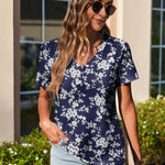 Zeagoo Short Sleeve Shirts Dressy Tops with Pleats