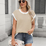 Zeagoo Cap Sleeve Sweater Vest Knit Sweater