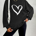 Zeagoo  Oversized Sweatshirts Graphic Print Tops