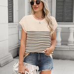 Zeagoo Cap Sleeve Sweater Vest Knit Sweater