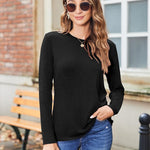 Zeagoo 3 Pack Long Sleeve Shirts for Women Loose Fit Basic Tee Tops
