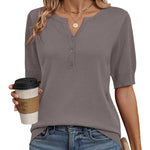 Zeagoo Casual V Neck Short Sleeve Knit Sweater (US Only)