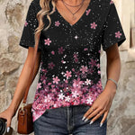 Zeagoo Short Sleeve Shirts Dressy Tops with Pleats