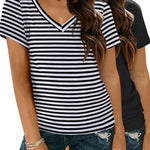Zeagoo Women Casual Soft V Neck Basic Tee Tops