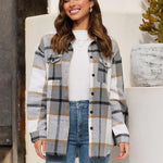 Zeagoo Women's Checked Shirt-Jacket