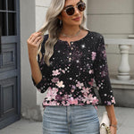 Zeagoo 3/4 Length Sleeve Women Tops Blouses