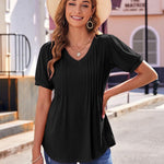 Zeagoo Blouse Women's V-Neck Casual T-Shirt (DE Only)