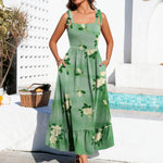 Zeagoo Maxi Dress with Pockets Spaghetti Strap Sundress