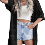 Zeagoo Short Sleeve Boho Oversized Knitted Cardigan