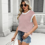 Zeagoo Cap Sleeve Sweater Vest Knit Sweater