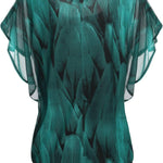 Zeagoo Batwing Chiffon Blouse Tunic T-Shirt (DE Only)