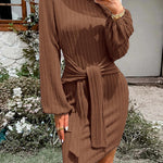 Zeagoo Women's Casual Knit Dress Long Sleeve Bodycon Dress