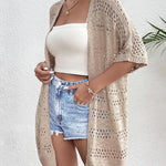 Zeagoo Short Sleeve Boho Oversized Knitted Cardigan