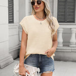 Zeagoo Cap Sleeve Sweater Vest Knit Sweater