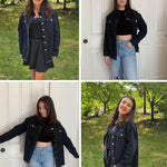 Zeagoo Jean Jackets Ripped Stretchy Denim Jean Jacket