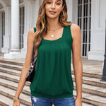 Zeagoo  Tank Tops Square Neck Loose Fit Going Out Tops