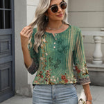 Zeagoo 3/4 Length Sleeve Women Tops Blouses