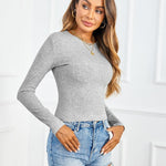 Zeagoo Women Long Sleeve T Shirts Crewneck Basic Knit Tops