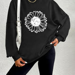 Zeagoo  Oversized Sweatshirts Graphic Print Tops
