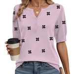 Zeagoo Casual V Neck Short Sleeve Knit Sweater (US Only)