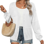 Zeagoo Cardigan Long Sleeve Crochet Shrug Soft Knit Sweater