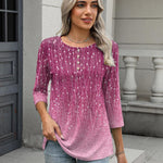 Zeagoo 3/4 Length Sleeve Women Tops Blouses