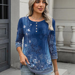 Zeagoo 3/4 Length Sleeve Women Tops Blouses