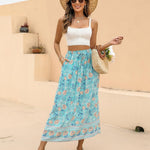 Zeagoo Women's Boho Floral Skirt