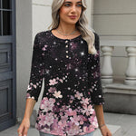 Zeagoo 3/4 Length Sleeve Women Tops Blouses