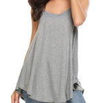 Women Tank Tops Summer Spaghetti Strap Cami Top Shirt Loose Flowy Cotton Racerback Blouses - Zeagoo (Us Only)